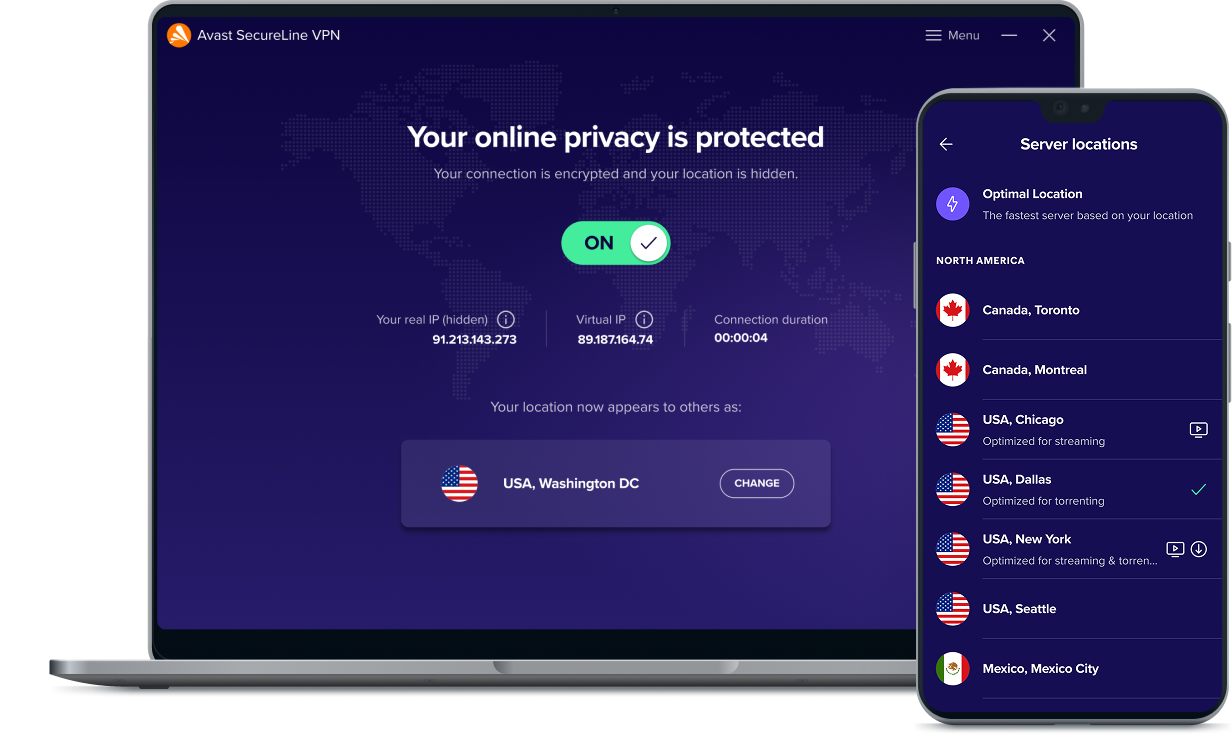 Avast SecureLine VPN для ПК и мобильных устройств